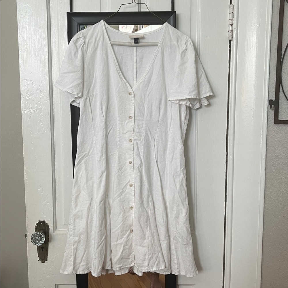 Universal Thread Women’s Short Sleeve Button-Front Mini A-Line Dress
